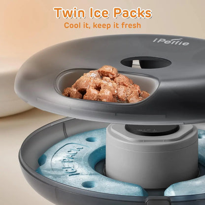 Cordless Automatic Wet & Dry Pet Feeder with Ice Packs and Programmable Timer by PetZync