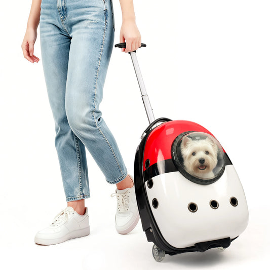 2-in-1 Breathable Pet Carrier Backpack and Suitcase for Cats and Small Dogs by PetZync