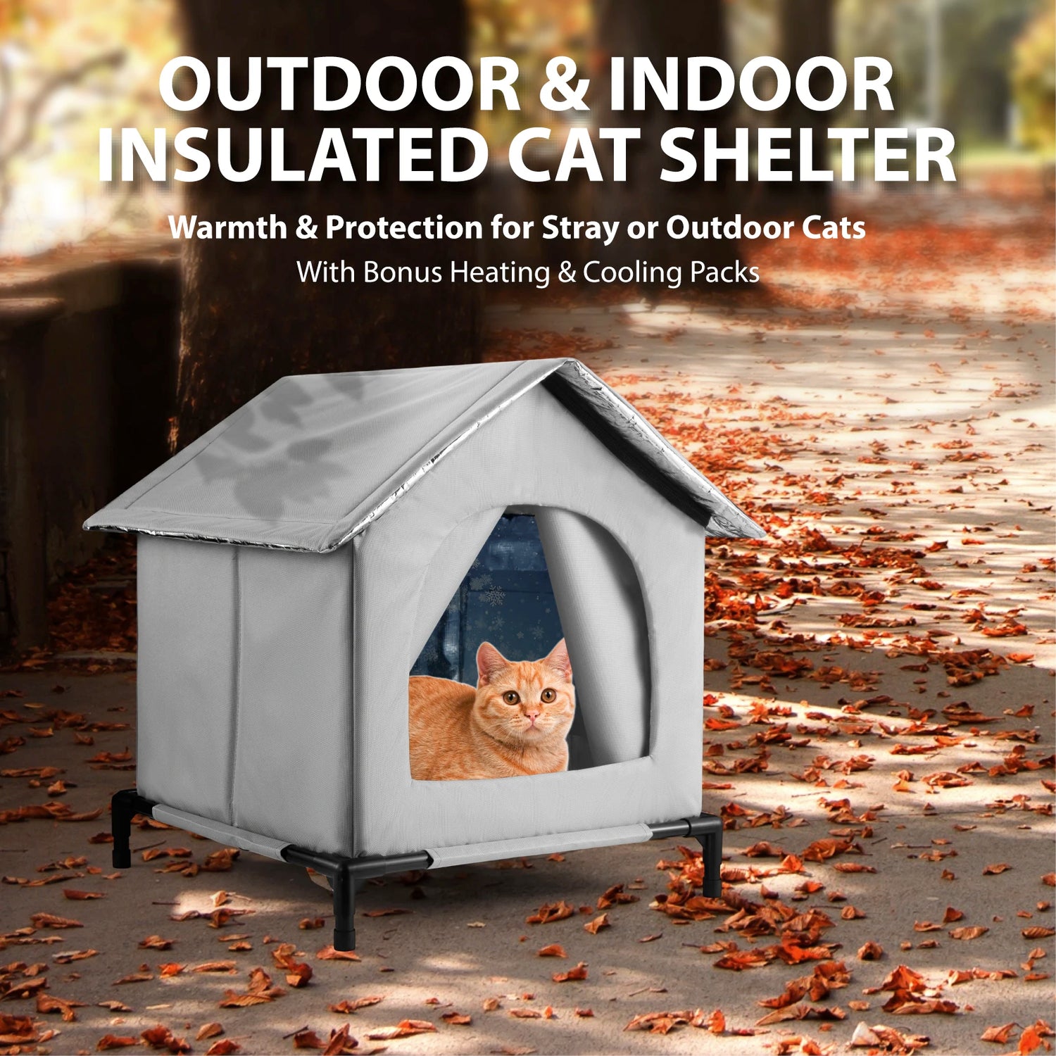 All-Season Outdoor Cat Shelter Tent by PetZync