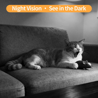 AI Pet Monitoring Camera with 2-Way Audio and Night Vision by PetZync