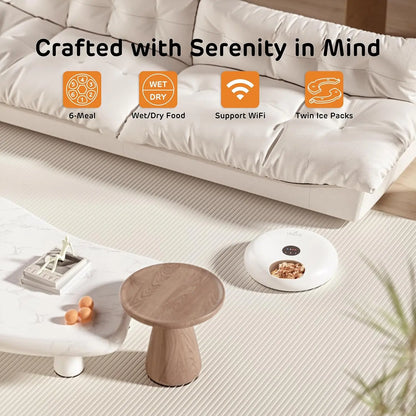 Smart WiFi Wet & Dry Pet Feeder with App Control and Ice Packs by PetZync