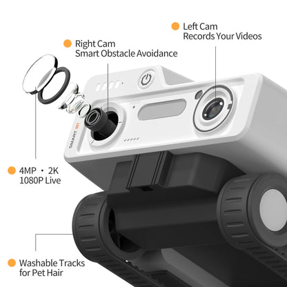 2K Smart Pet Camera Rover with Auto Tracking & Two-Way Talk