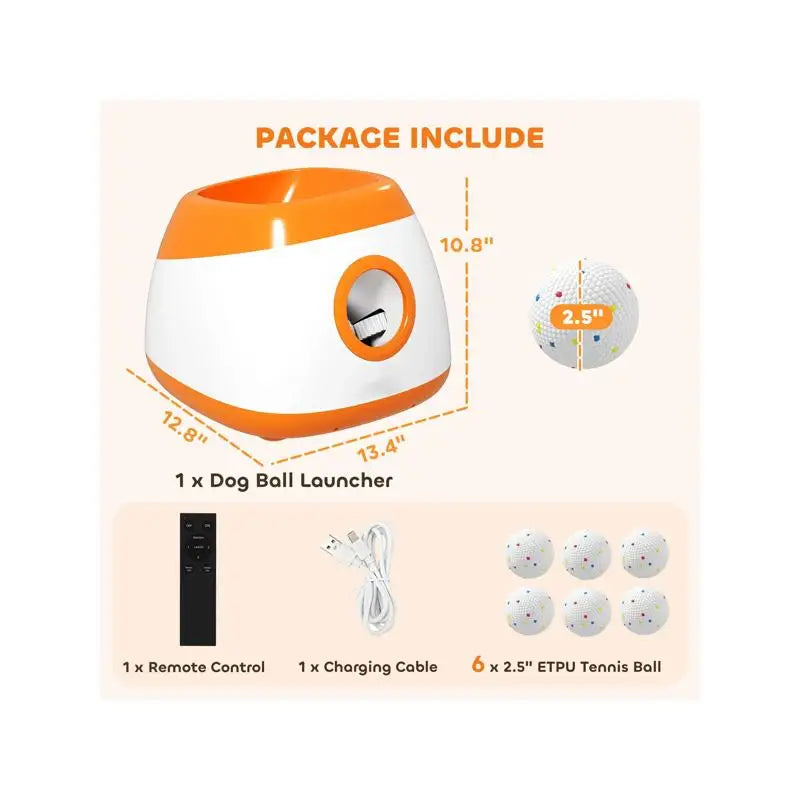 Automatic Dog Ball Launcher with Remote Control for Medium and Large Dogs by PetZync