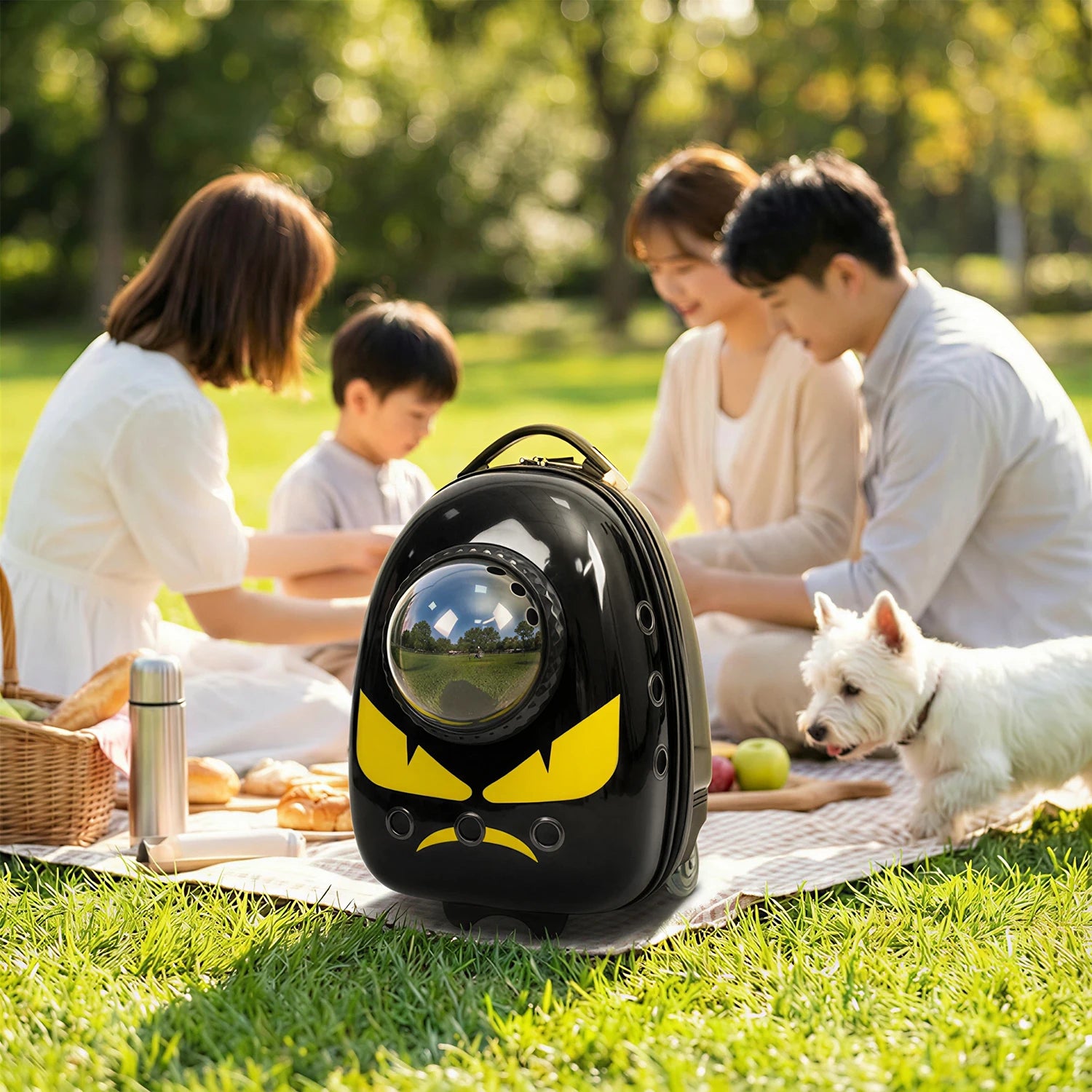 2-in-1 Breathable Pet Carrier Backpack and Suitcase for Cats and Small Dogs by PetZync