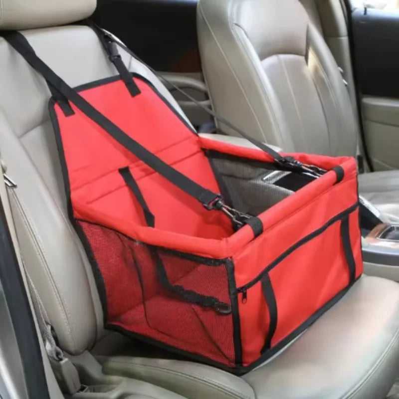 Foldable Pet Car Seat Hammock with Safety Harness for Dogs and Cats by PetZync