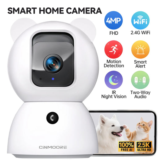 2.5K WiFi Pet Monitoring Camera with 360° View and 2-Way Audio by PetZync