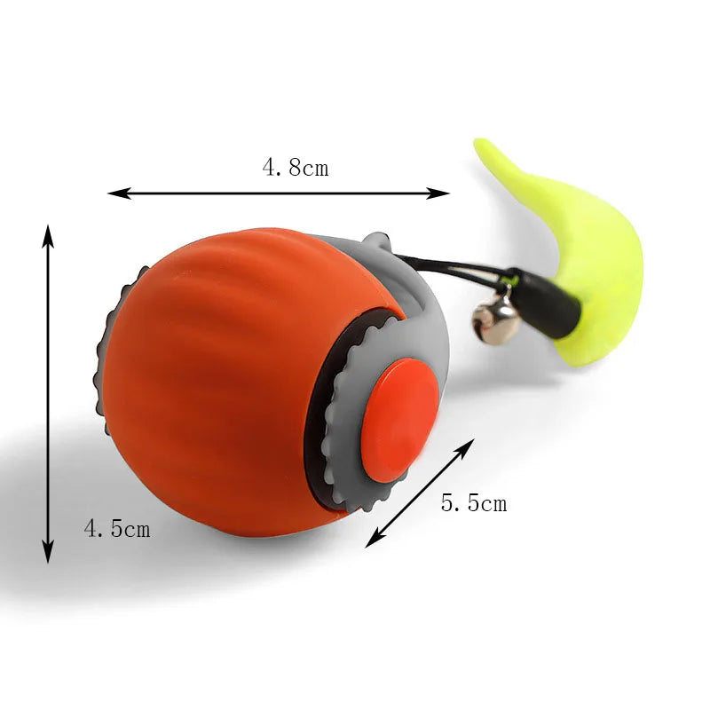 Rechargeable Interactive Rolling Cat Toy Ball with Teaser Tail by PetZync