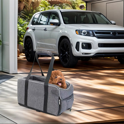 Portable Center Console Dog Car Seat Booster Bed for Small Dogs by PetZync