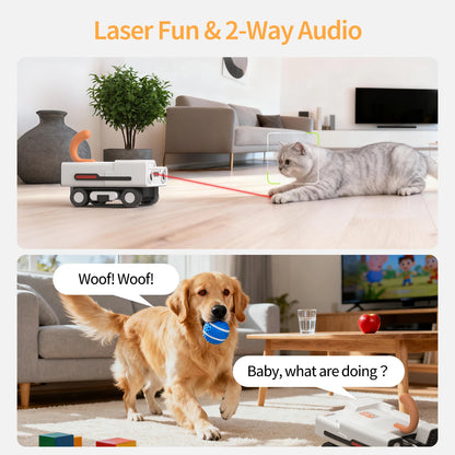 2K Smart Pet Camera Rover with Auto Tracking & Two-Way Talk