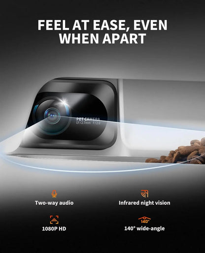Smart Automatic Pet Feeder with 1080P Camera, Dual Hopper, and Two-Way Audio by PetZync