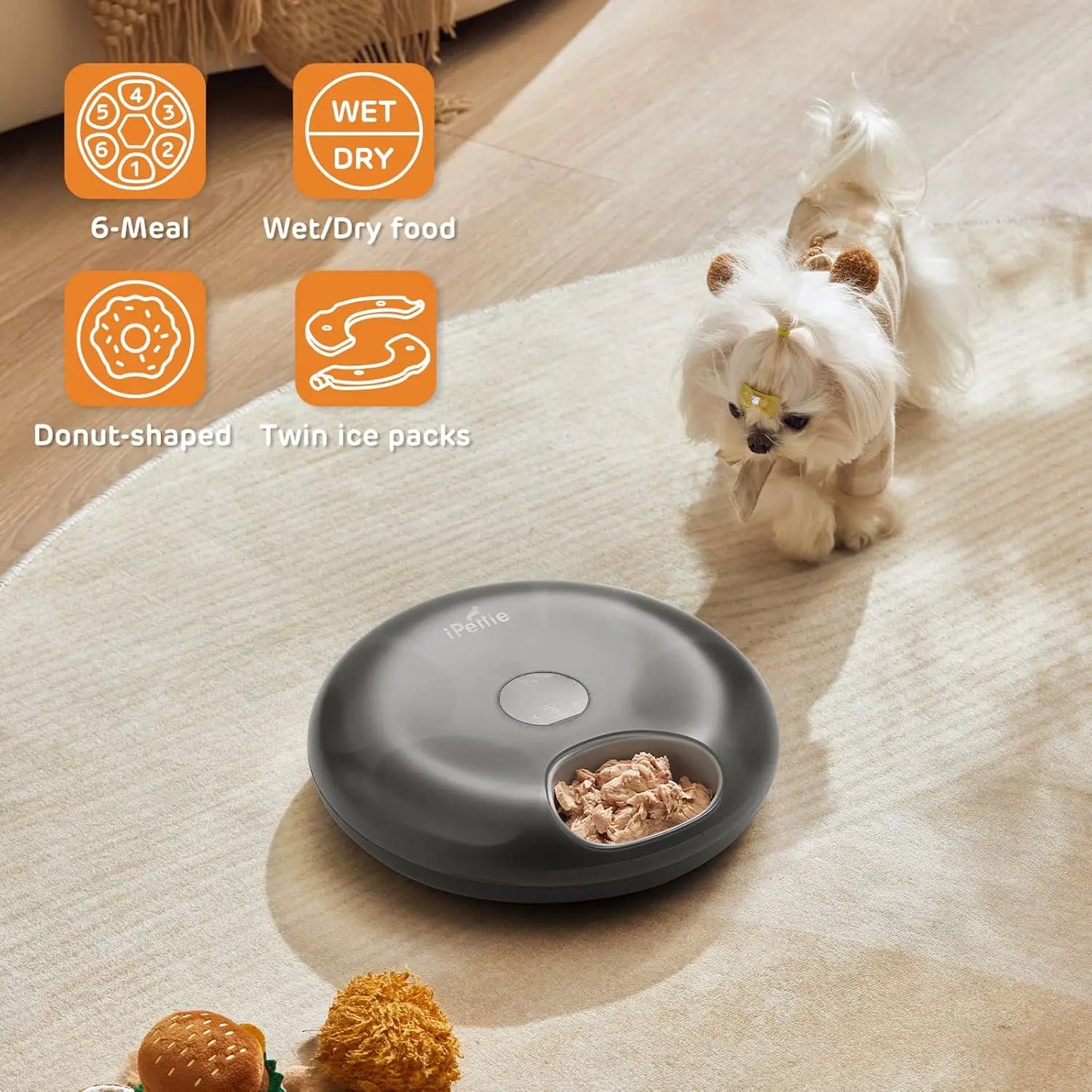 Cordless Automatic Wet & Dry Pet Feeder with Ice Packs and Programmable Timer by PetZync