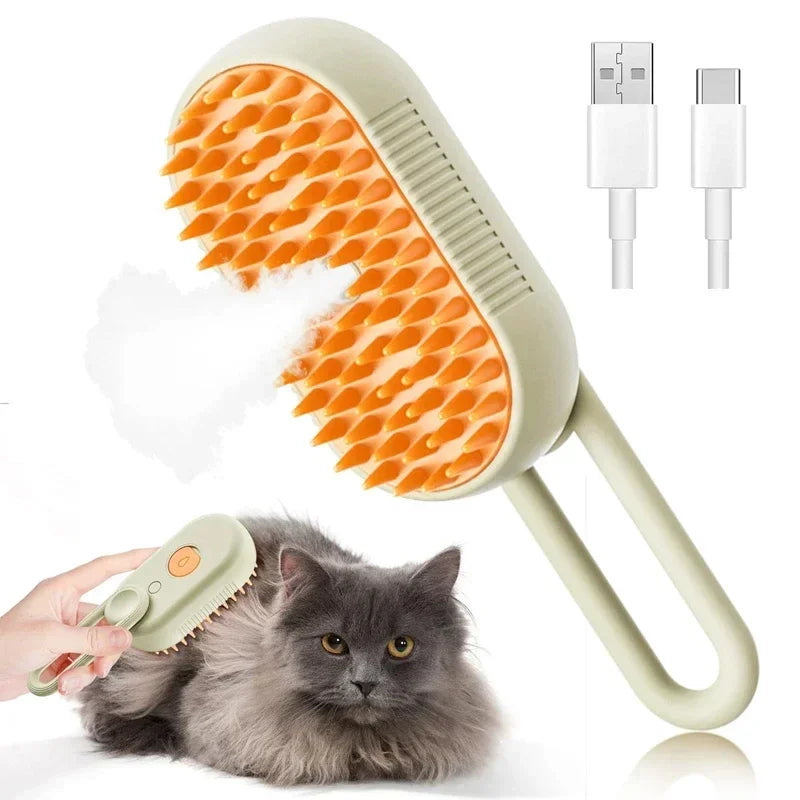3-in-1 Pet Spray Grooming Brush for Dogs and Cats by PetZync