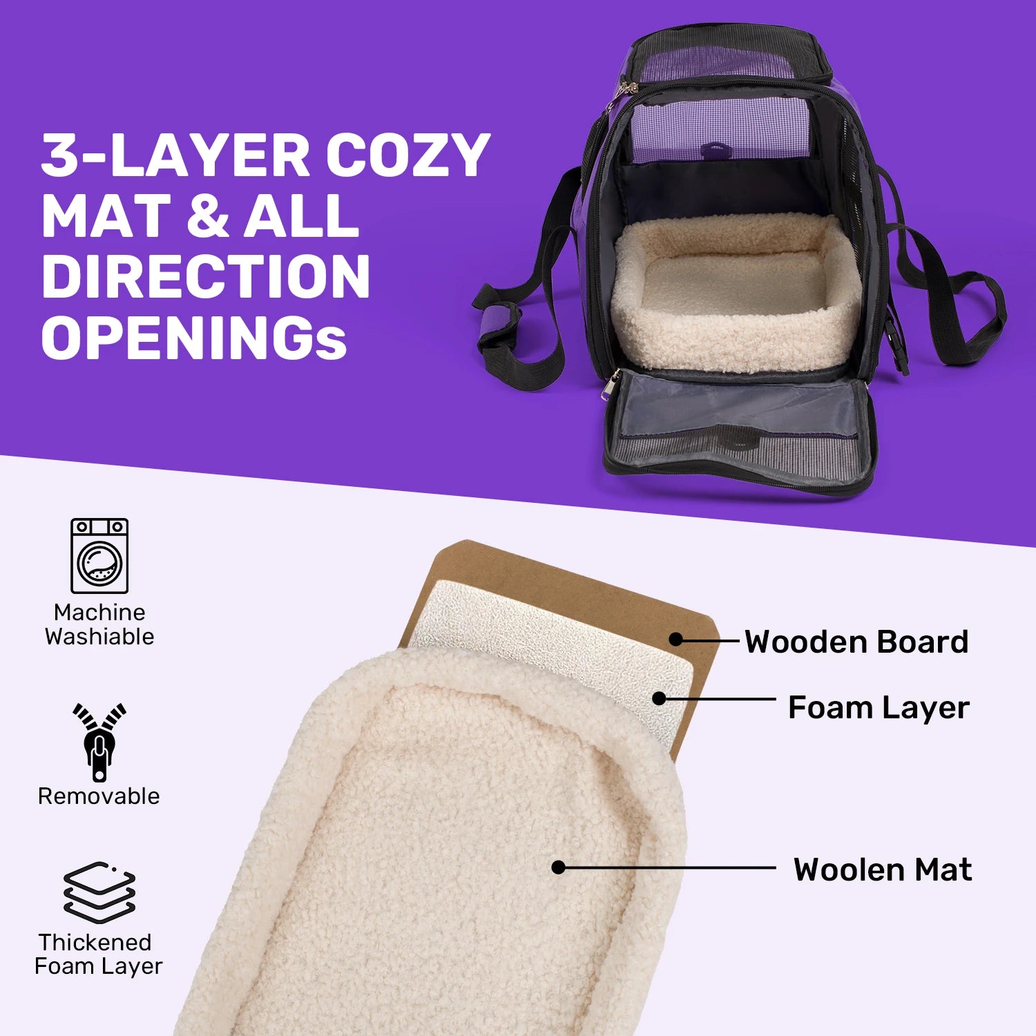 Soft-Sided Foldable Pet Carrier for Cats and Small Dogs up to 20 lbs by PetZync