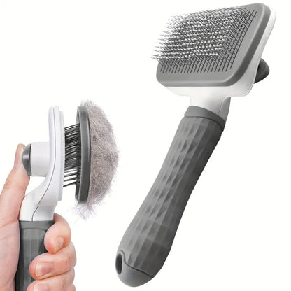 Self-Cleaning Slicker Grooming Brush for Dogs and Cats by PetZync