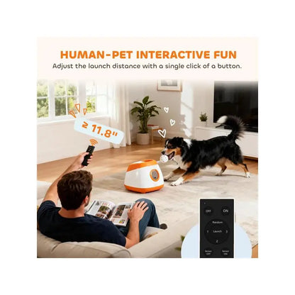 Automatic Dog Ball Launcher with Remote Control for Medium and Large Dogs by PetZync