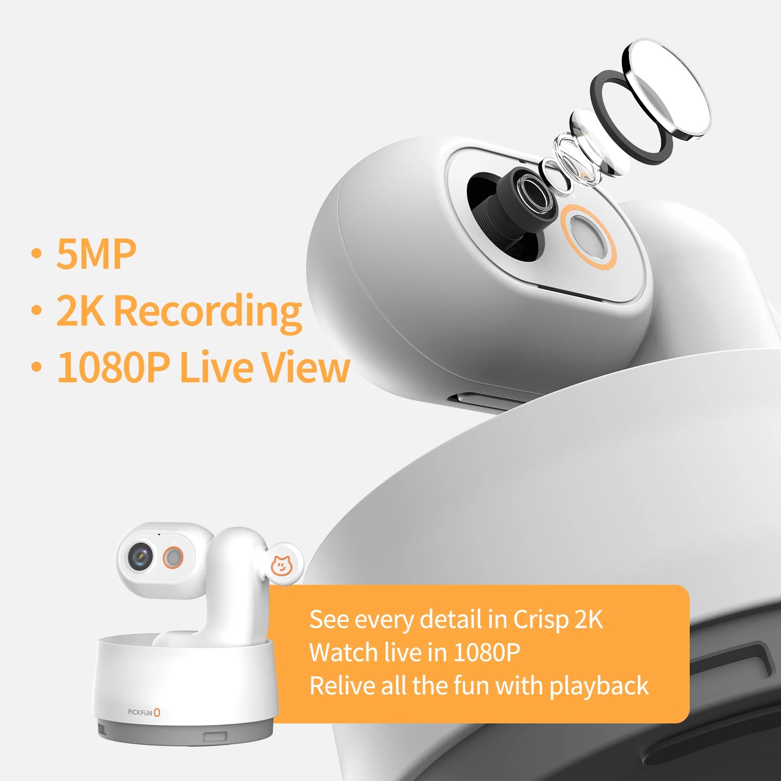 AI Pet Monitoring Camera with 2-Way Audio and Night Vision by PetZync