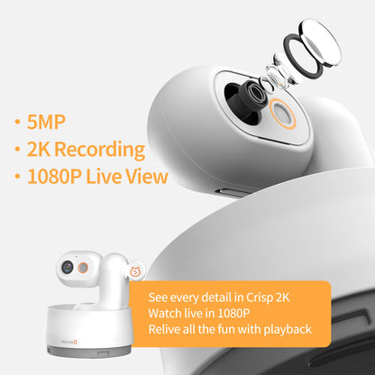 AI Pet Monitoring Camera with 2-Way Audio and Night Vision by PetZync