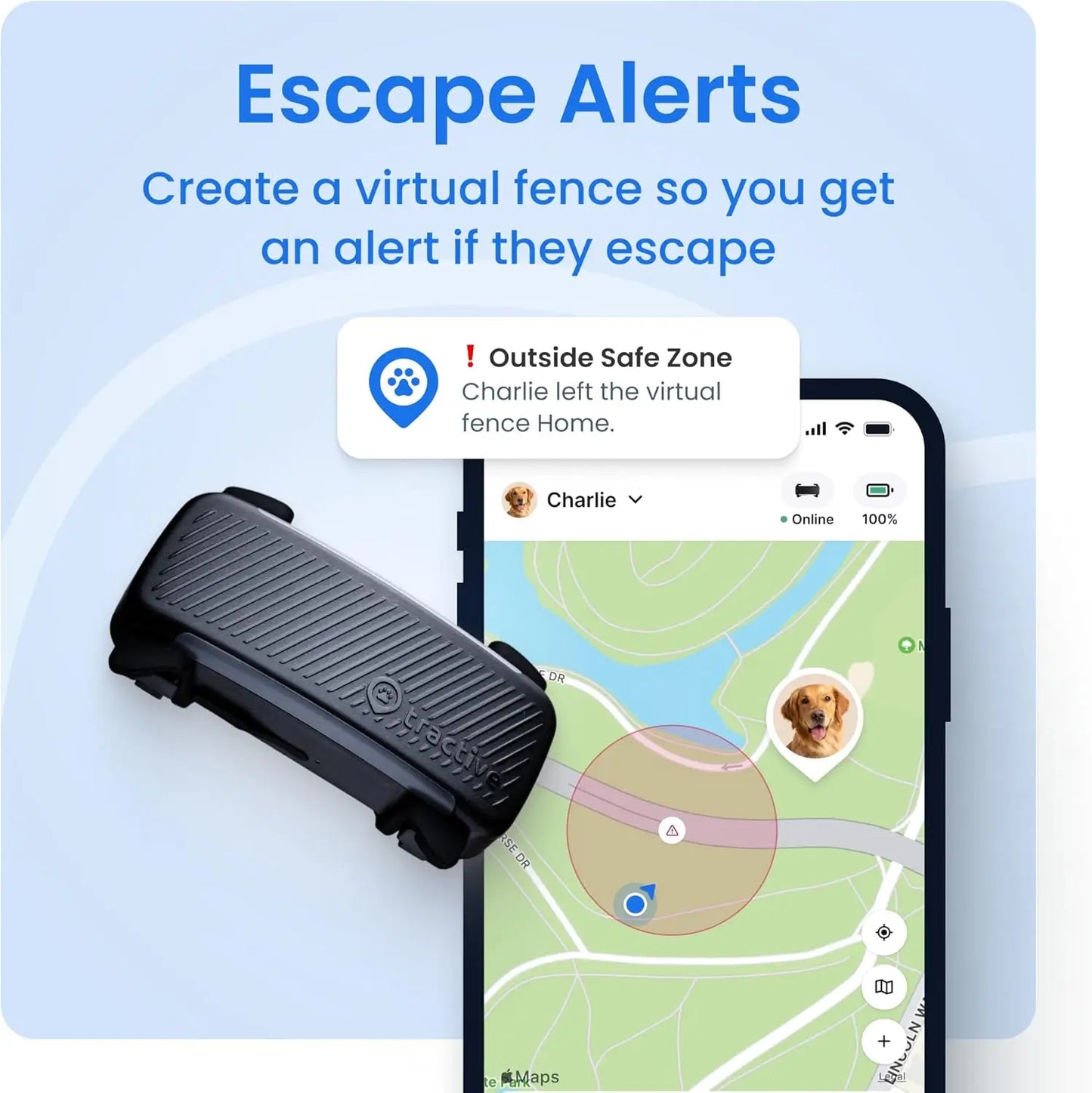 Smart GPS Dog Tracker with Live Tracking, Health Monitoring, and Virtual Fence by PetZync