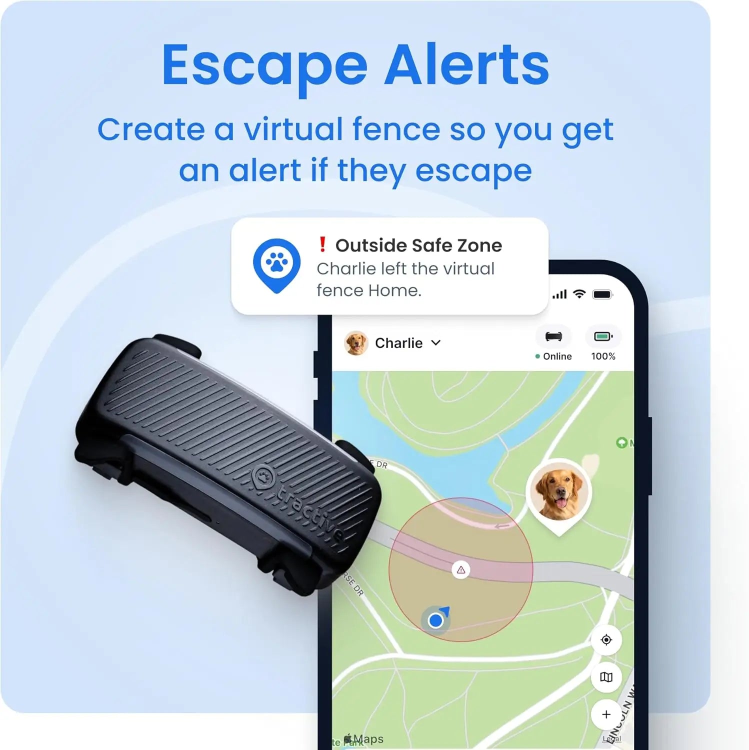 Smart GPS Dog Tracker with Live Tracking, Health Monitoring, and Virtual Fence by PetZync