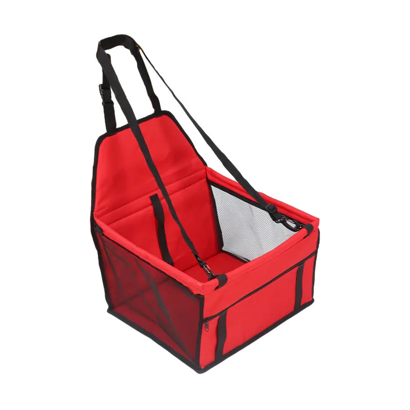 Foldable Pet Car Seat Hammock with Safety Harness for Dogs and Cats by PetZync
