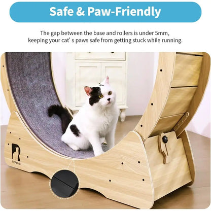 43-Inch Indoor Cat Exercise Wheel with Safety Lock by PetZync
