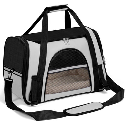 Soft-Sided Foldable Pet Carrier for Cats and Small Dogs up to 20 lbs by PetZync