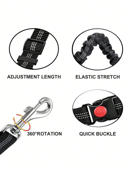 2-in-1 Adjustable Dog Car Seat Belt with Headrest Restraint by PetZync