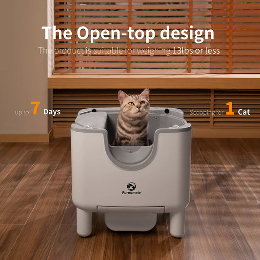 Open-Top Self-Cleaning Automatic Cat Litter Box with Odor Control by PetZync