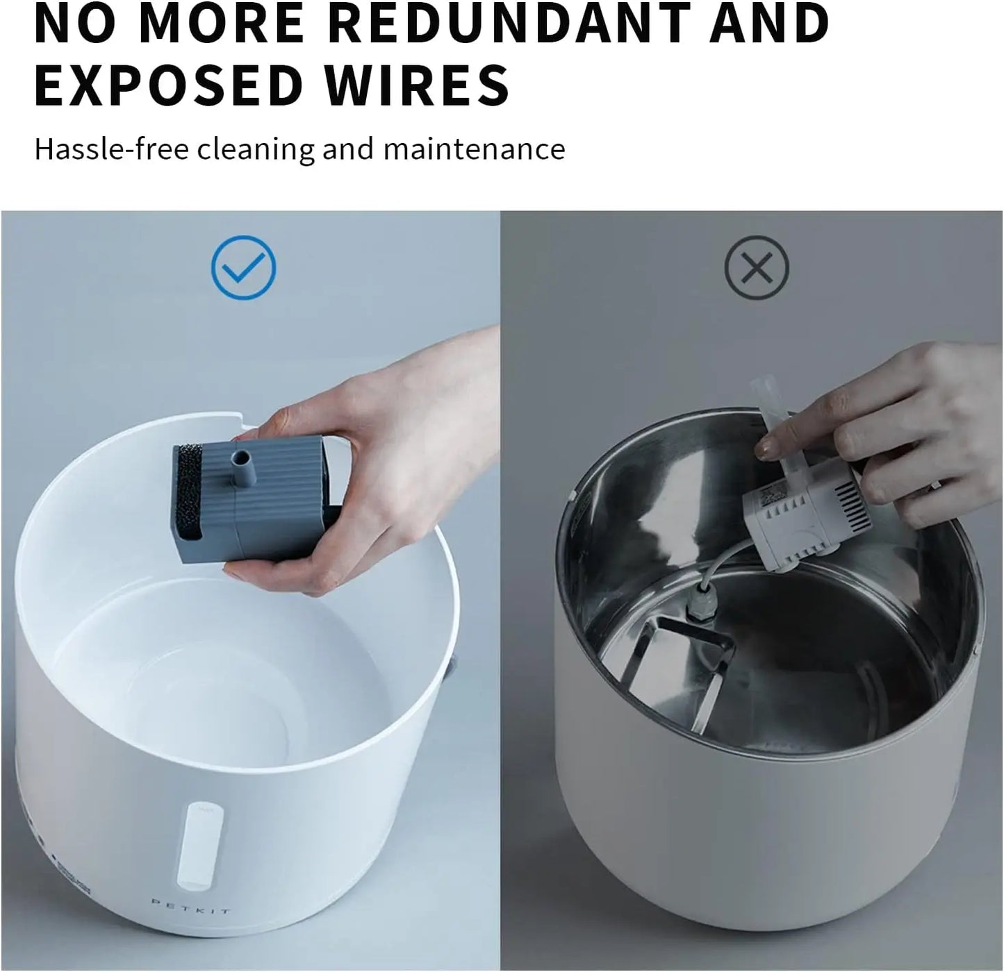 App-Controlled Pet Water Fountain with 3 Modes and Water Level Window by PetZync