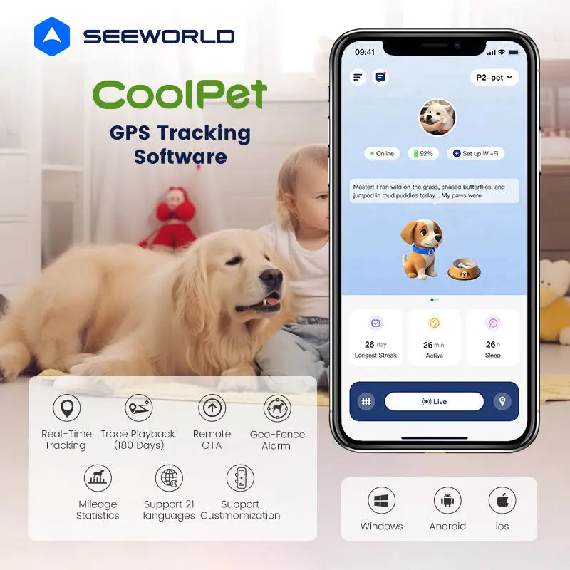 Mini GPS Pet Tracker with Geofencing and Activity Monitoring by PetZync