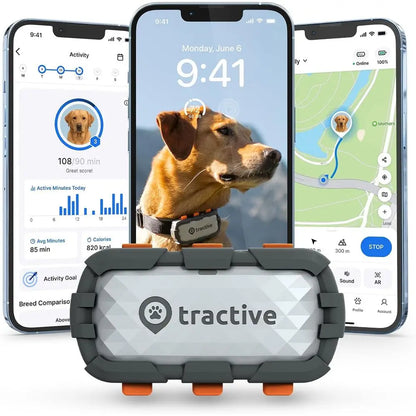 XL Smart GPS Dog Tracker with Virtual Fence, Health Monitoring, and 1-Month Battery by PetZync