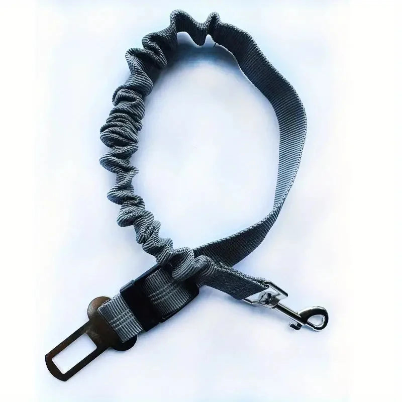 Reflective Adjustable Dog Car Seat Belt with Bungee Safety Leash by PetZync