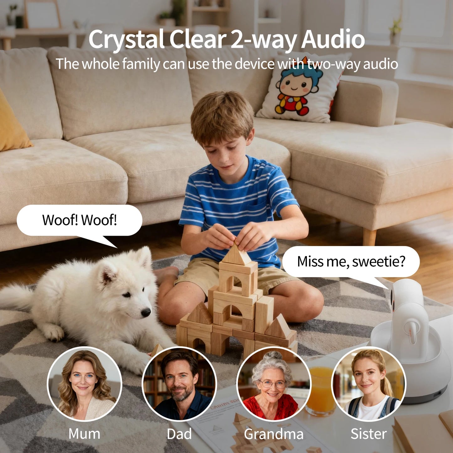 AI Pet Monitoring Camera with 2-Way Audio and Night Vision by PetZync
