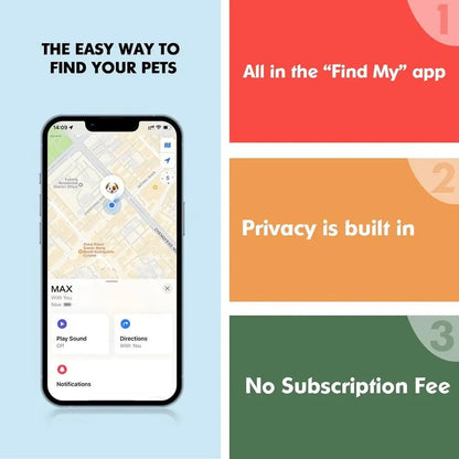 iOS Dog Tracking Collar with Apple Find My Support, No Monthly Fee by PetZync