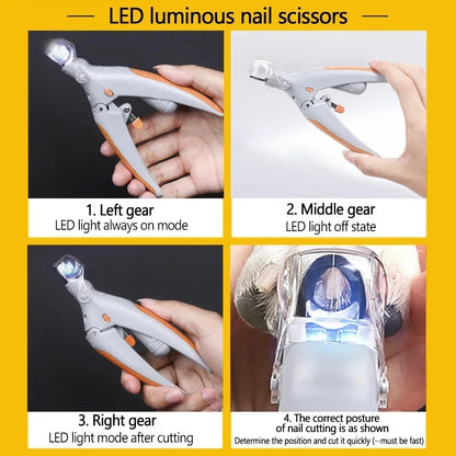 LED Pet Nail Clippers for Cats, Dogs and Small Pets by PetZync