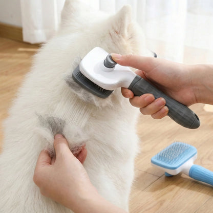 Self-Cleaning Slicker Grooming Brush for Dogs and Cats by PetZync