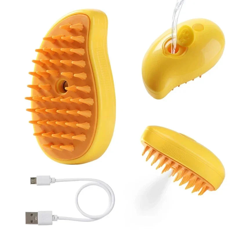 3-in-1 Pet Spray Grooming Brush for Dogs and Cats by PetZync
