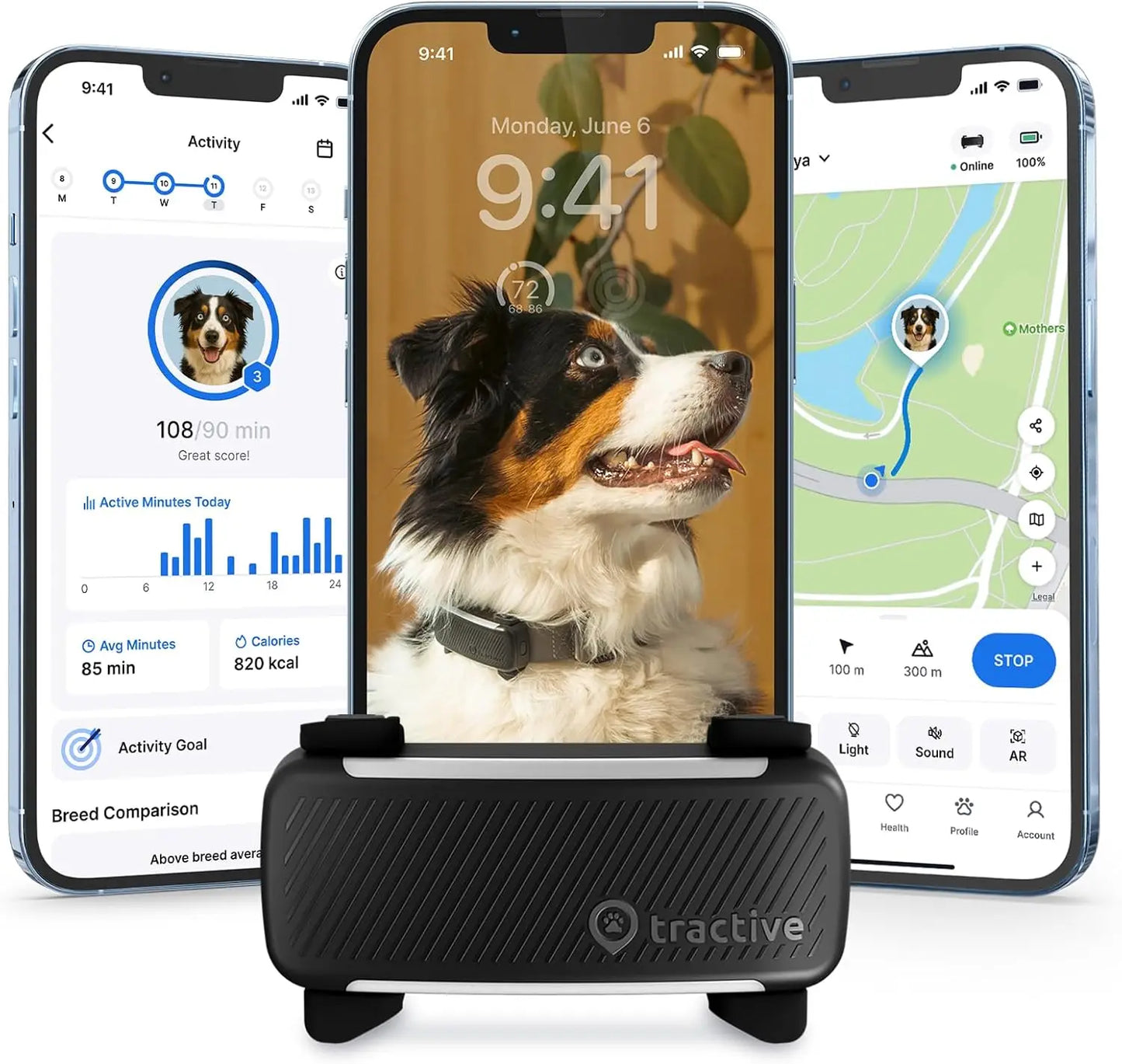 Smart GPS Dog Tracker with Live Tracking, Health Monitoring, and Virtual Fence by PetZync