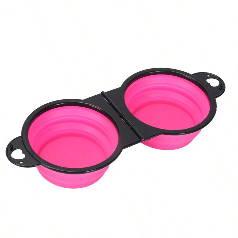 2-in-1 Collapsible Dual Pet Travel Bowl for Food and Water by PetZync