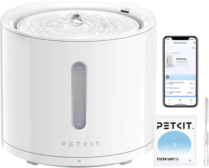 App-Controlled Pet Water Fountain with 3 Modes and Water Level Window by PetZync