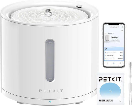 App-Controlled Pet Water Fountain with 3 Modes and Water Level Window by PetZync