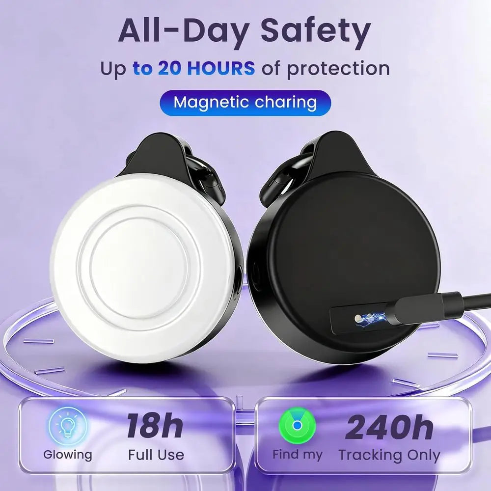 2-in-1 iOS Dog Tracker Light with LED Safety Modes, No Monthly Fee by PetZync