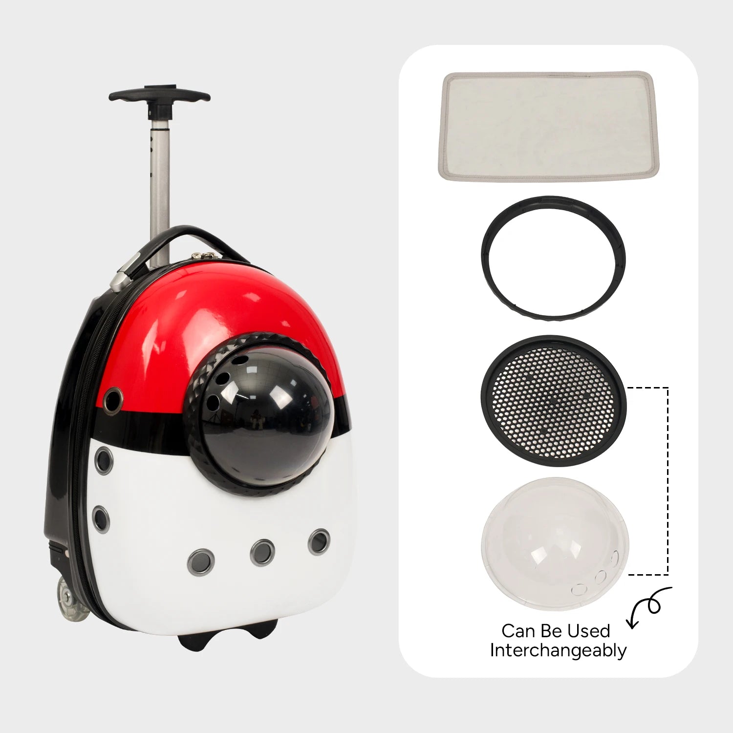 2-in-1 Breathable Pet Carrier Backpack and Suitcase for Cats and Small Dogs by PetZync
