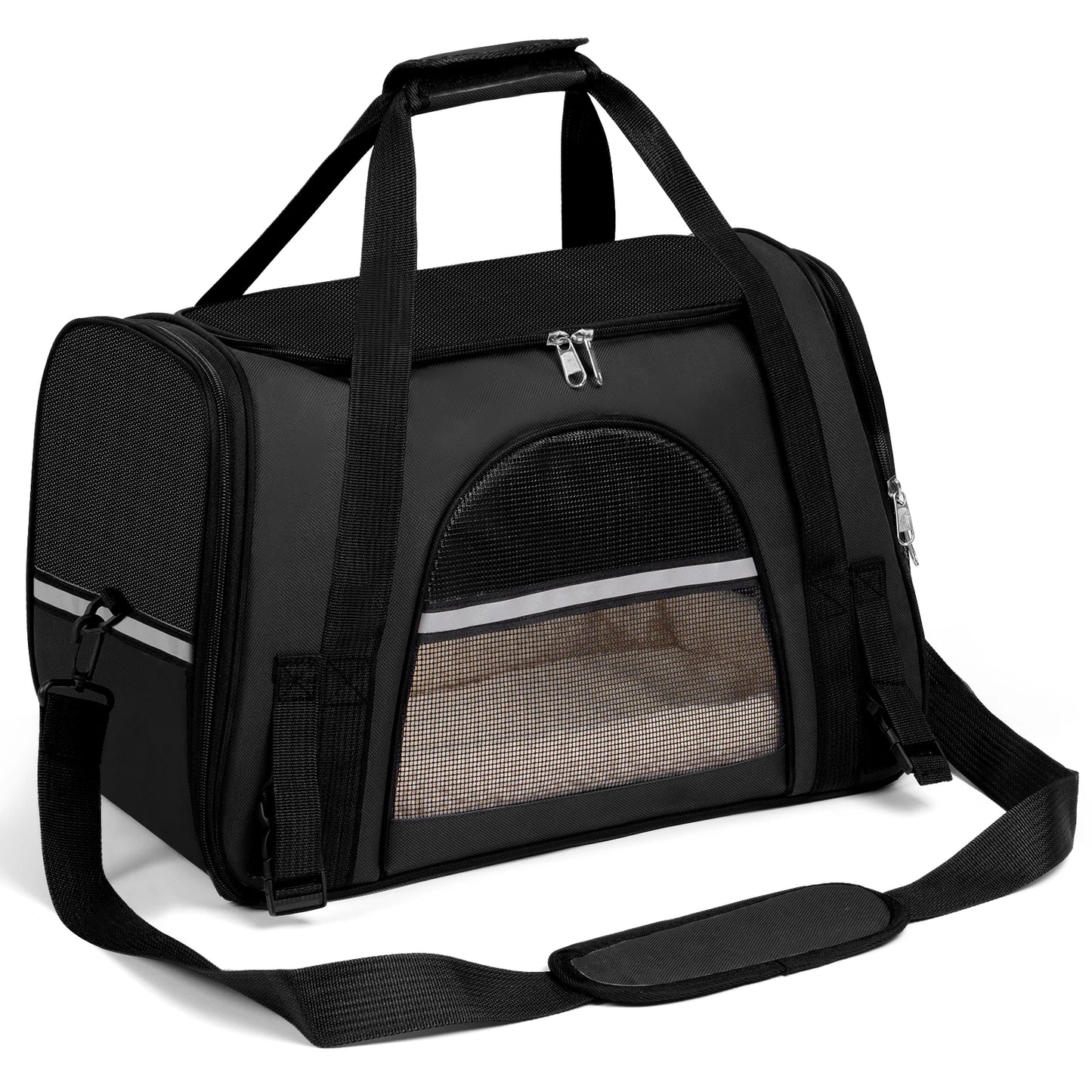 Soft-Sided Foldable Pet Carrier for Cats and Small Dogs up to 20 lbs by PetZync