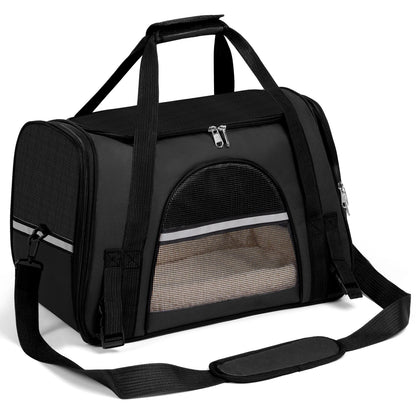 Soft-Sided Foldable Pet Carrier for Cats and Small Dogs up to 20 lbs by PetZync