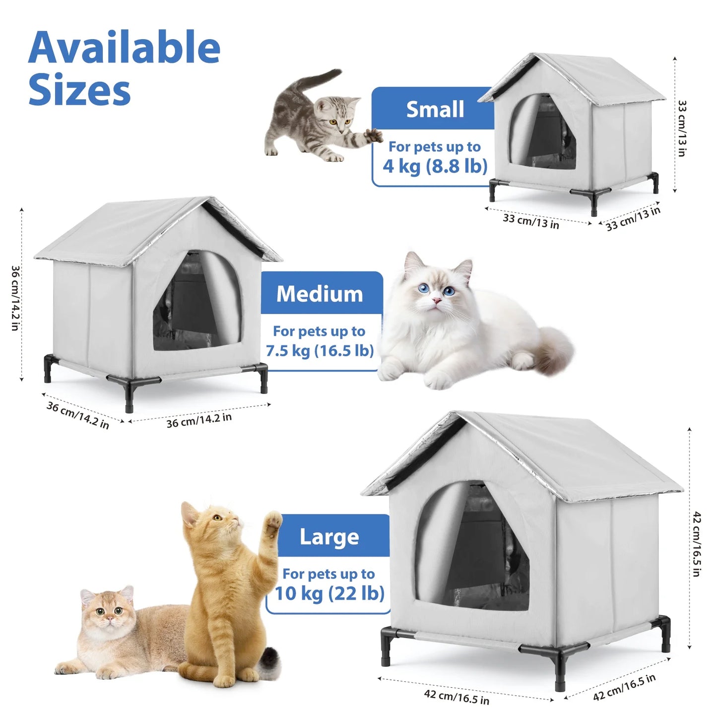 All-Season Outdoor Cat Shelter Tent by PetZync
