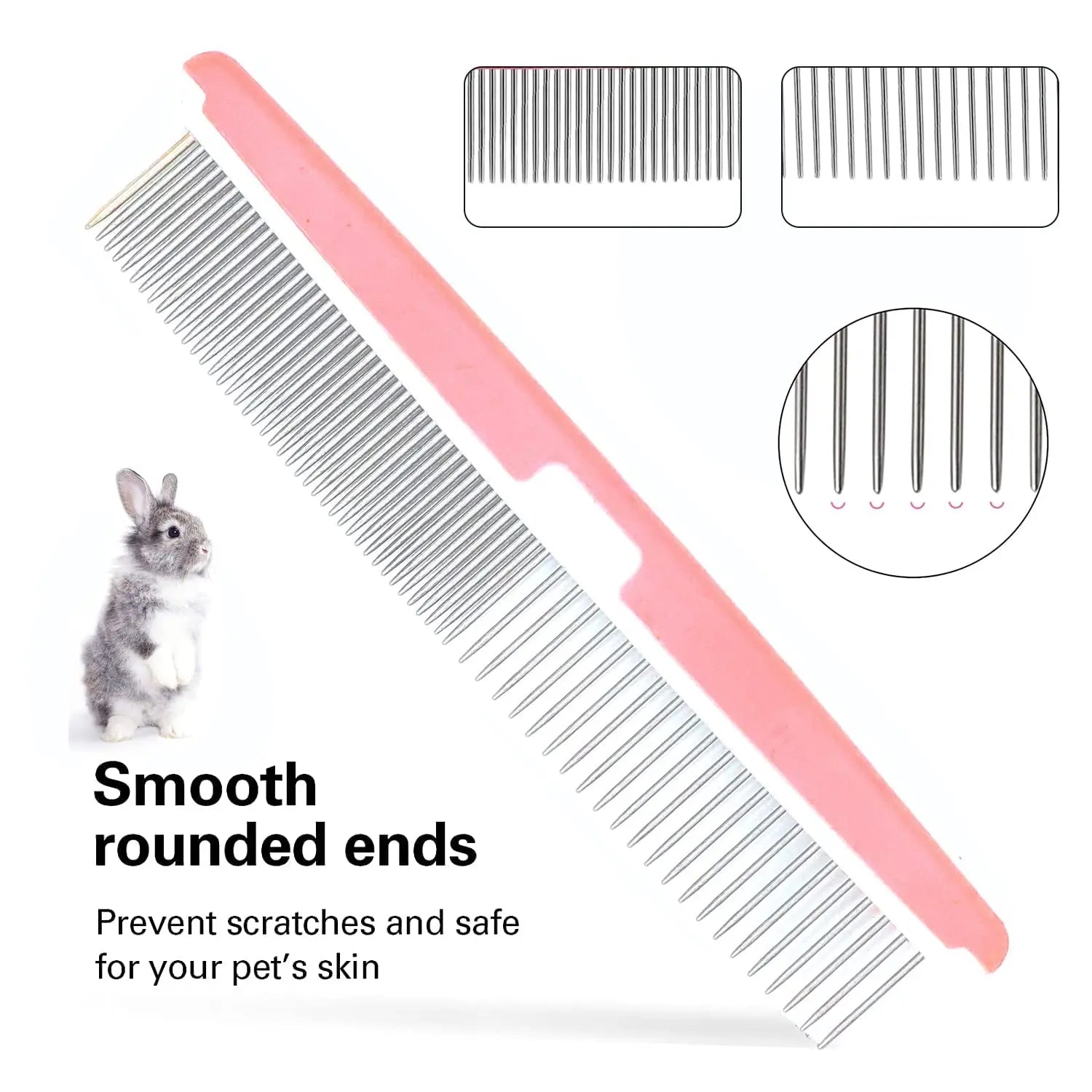 Small Animal Grooming Kit with Slicker Brush, Massage Glove, Comb and Nail Clipper by PetZync