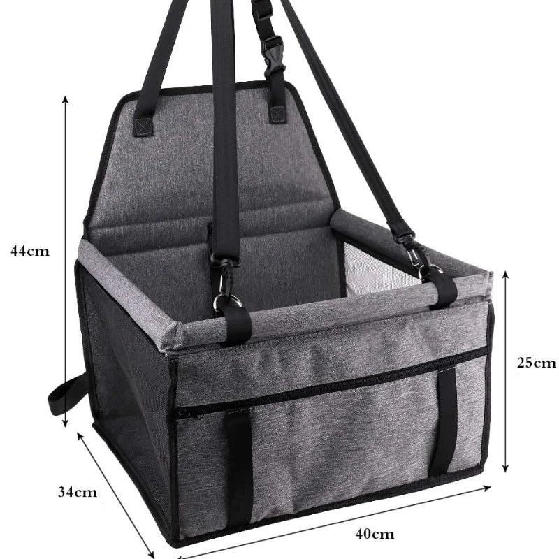 Foldable Pet Car Seat Hammock with Safety Harness for Dogs and Cats by PetZync