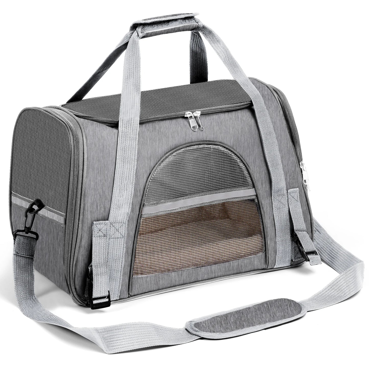 Soft-Sided Foldable Pet Carrier for Cats and Small Dogs up to 20 lbs by PetZync
