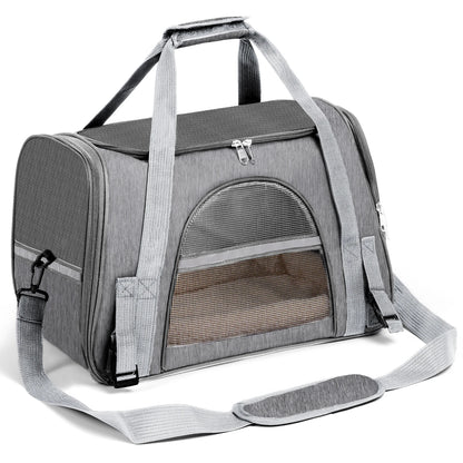 Soft-Sided Foldable Pet Carrier for Cats and Small Dogs up to 20 lbs by PetZync